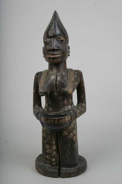 Yorouba²²(statue), d`afrique : Nigéria, statuette Yorouba²²(statue), masque ancien africain Yorouba²²(statue), art du Nigéria - Art Africain, collection privées Belgique. Statue africaine de la tribu des Yorouba²²(statue), provenant du Nigéria, 389/509 Très vieille statue Youruba liée au culte Sango,que l