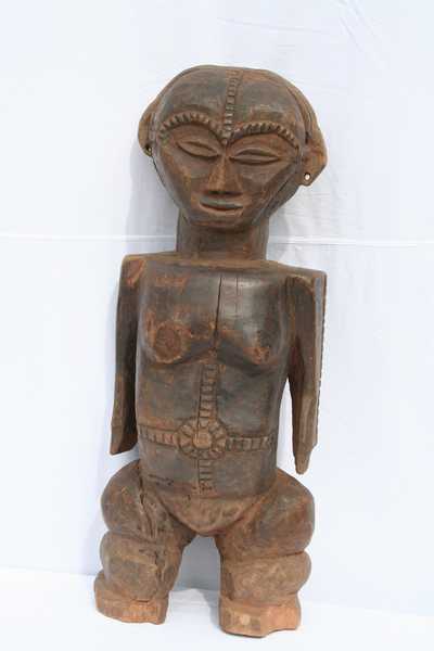 ngbaka(statue femme), d`afrique : Rép.démoncratique du Congo., statuette ngbaka(statue femme), masque ancien africain ngbaka(statue femme), art du Rép.démoncratique du Congo. - Art Africain, collection privées Belgique. Statue africaine de la tribu des ngbaka(statue femme), provenant du Rép.démoncratique du Congo., 1530/3144B.Statue,figurine féminine Ngbaka h.75cm 19eme sc.-début du 20eme sc.bois patine marron
Elle représente un ancêtre debout ,les bras tendu le long du corps.Des scarifications sur le visage et sur le ventre,en forme de croix autour du nombril.Ubangi.(col.Minga Zaire 1970)

Vrouwelijk Ngbaka beeld h.75cm.ze stelt een voorouder voor rechtstand,de armen gestrekt langs haar lichaam.hout,donker bruine patina,scarificaties in het aangezicht en op haar buik in kruisvorm rond haar navel.19de eeuw-begin 20ste eeuw.kol.Minga Zaire 1970). art,culture,masque,statue,statuette,pot,ivoire,exposition,expo,masque original,masques,statues,statuettes,pots,expositions,expo,masques originaux,collectionneur d`art,art africain,culture africaine,masque africain,statue africaine,statuette africaine,pot africain,ivoire africain,exposition africain,expo africain,masque origina africainl,masques africains,statues africaines,statuettes africaines,pots africains,expositions africaines,expo africaines,masques originaux  africains,collectionneur d`art africain