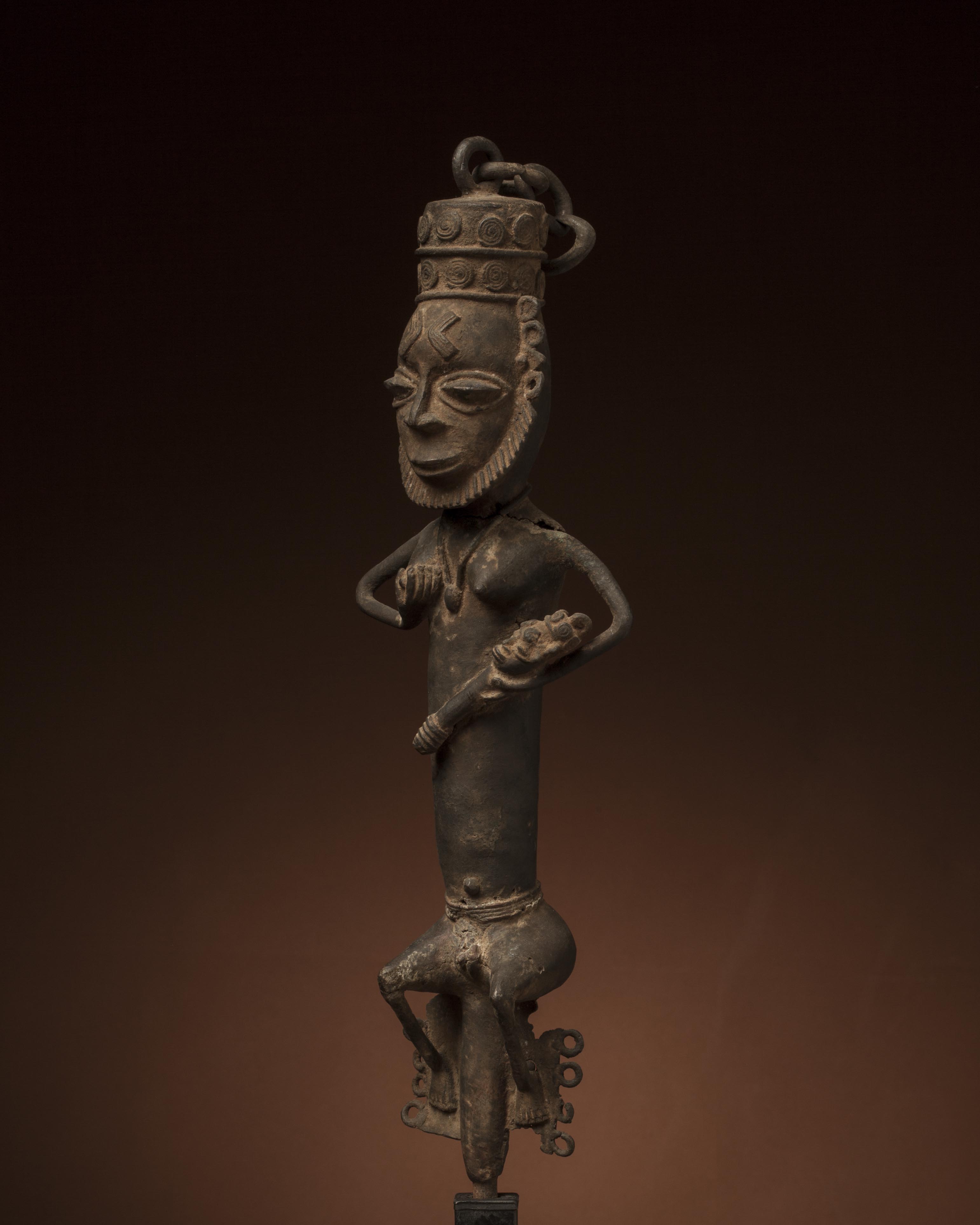 youruba(edan Br.), d`afrique : Nigeria, statuette youruba(edan Br.), masque ancien africain youruba(edan Br.), art du Nigeria - Art Africain, collection privées Belgique. Statue africaine de la tribu des youruba(edan Br.), provenant du Nigeria, 1785:paire d