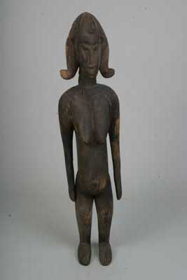 Bambara. (statue), d`afrique : Mali., statuette Bambara. (statue), masque ancien africain Bambara. (statue), art du Mali. - Art Africain, collection privées Belgique. Statue africaine de la tribu des Bambara. (statue), provenant du Mali., 190/721.Statue féminine debout H.106cm. appelée guandoudou reine des bambara.Statue d