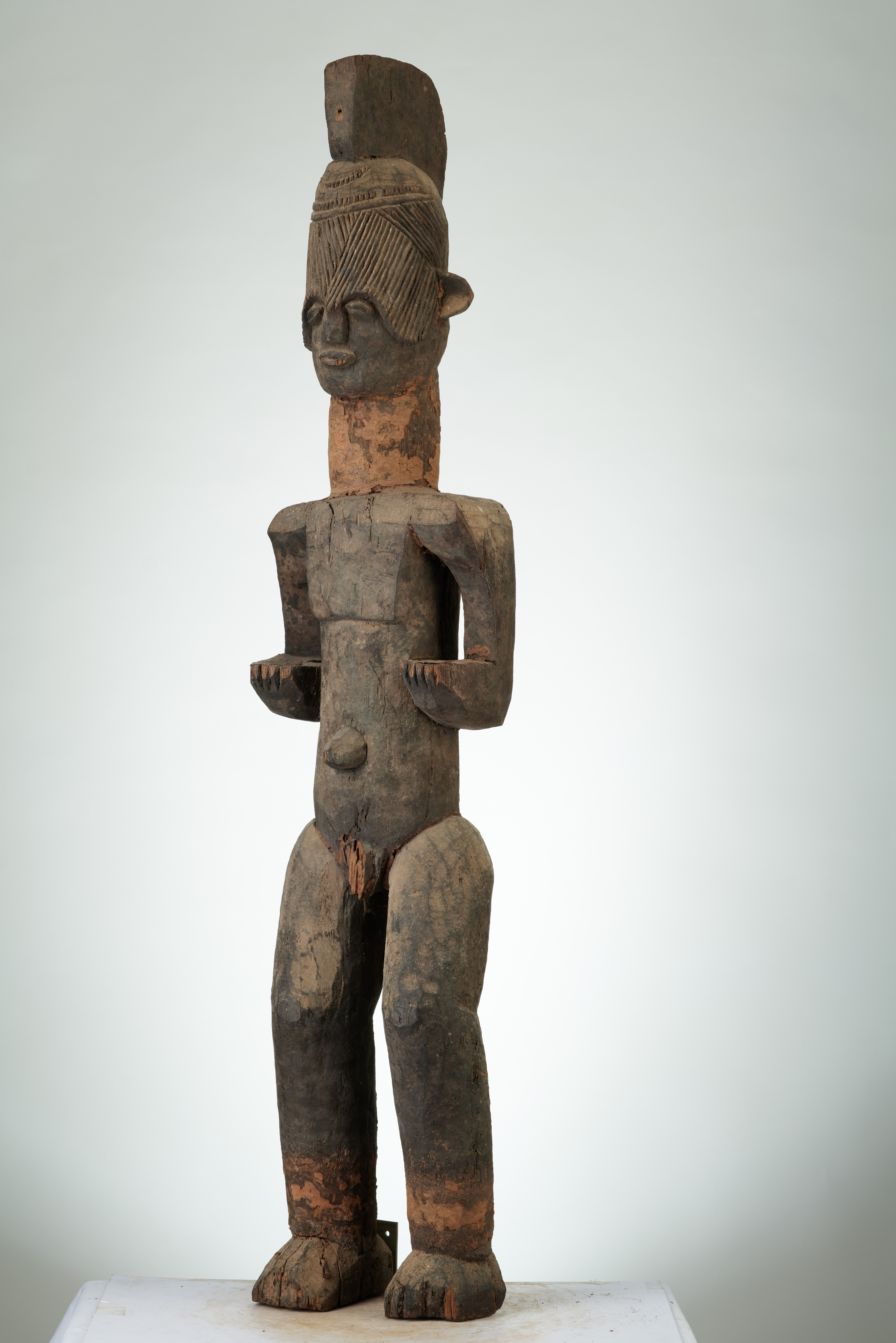 igbo (statues), d`afrique : Nigéria, statuette igbo (statues), masque ancien africain igbo (statues), art du Nigéria - Art Africain, collection privées Belgique. Statue africaine de la tribu des igbo (statues), provenant du Nigéria, 224/743.Couple de  statues Igbo appellées ALUSI.la femme 86cm.,l