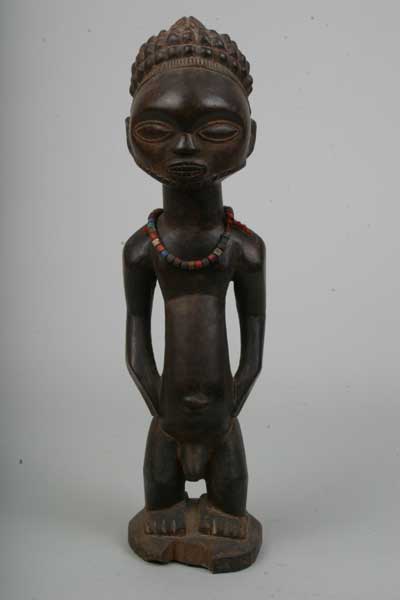 LUBA (statue), d`afrique : Rép.démoncratique du Congo., statuette LUBA (statue), masque ancien africain LUBA (statue), art du Rép.démoncratique du Congo. - Art Africain, collection privées Belgique. Statue africaine de la tribu des LUBA (statue), provenant du Rép.démoncratique du Congo., 447/279Statue cultuelle Luba.H.53cm.Ancêtre debout les mains sur l